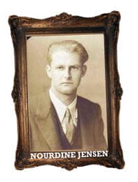 Retrato sepia de Nourdine Jensen
