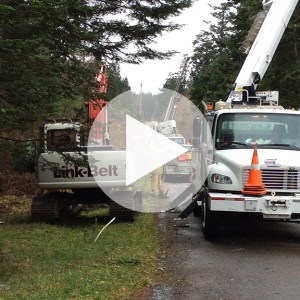 Crowded worksite related to Shaw outage