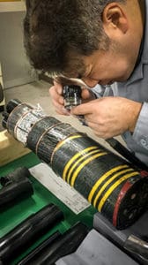 Quality assurance inspection at the Sumitomo plant in Japan