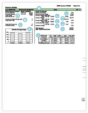 Second Page of Sample Bill