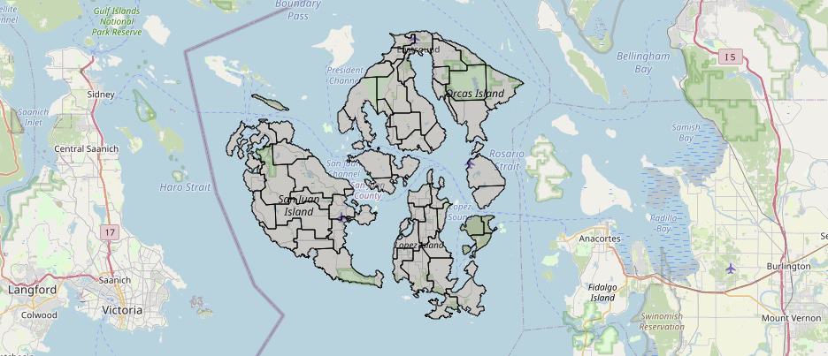 Map of the islands OPALCO serves