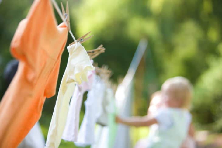 hanging laundry