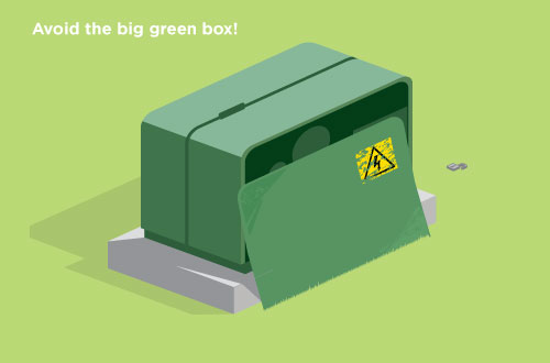 avoid the green box