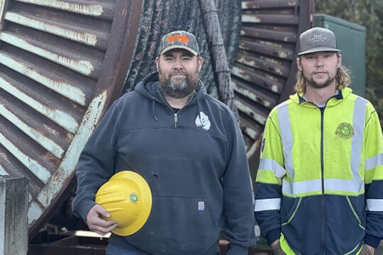 trabajadores de línea
