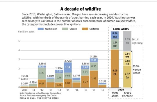gráfico de incendios forestales