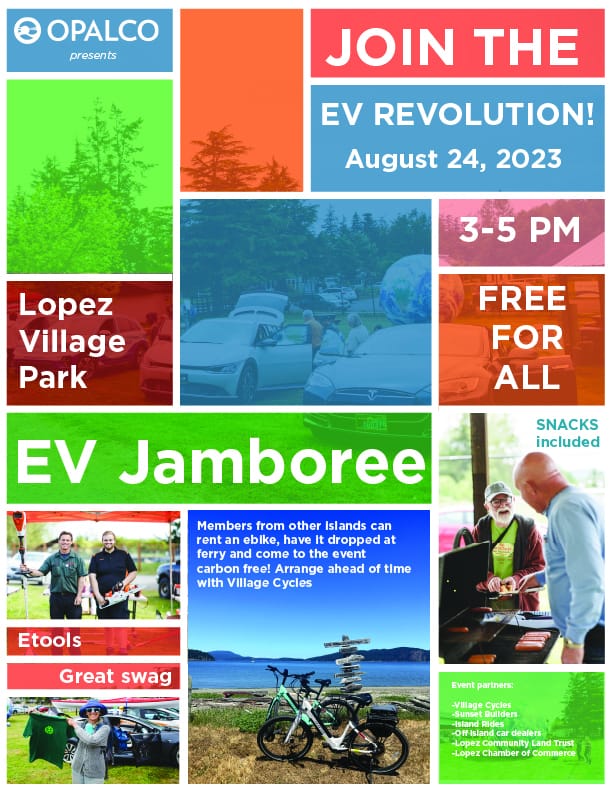 Electric Vehicle Jamboree Lopez Island OPALCO