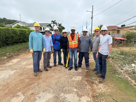 group of lineworkers
