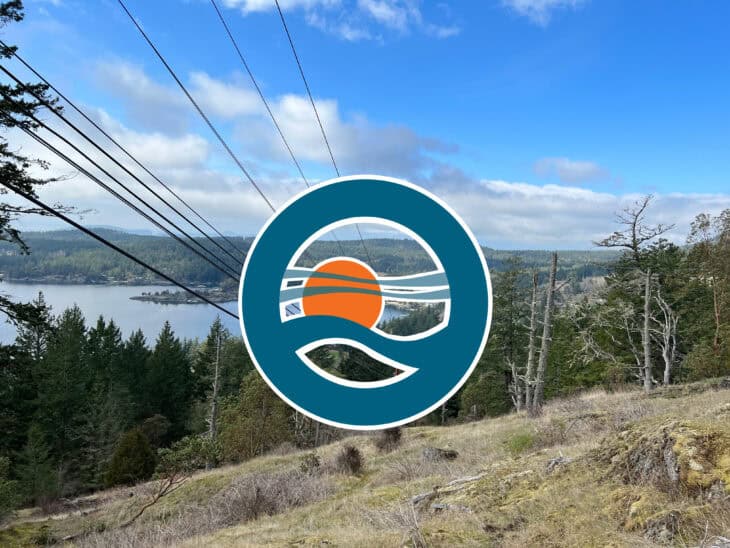 OPALCO logo on scenic powerline background