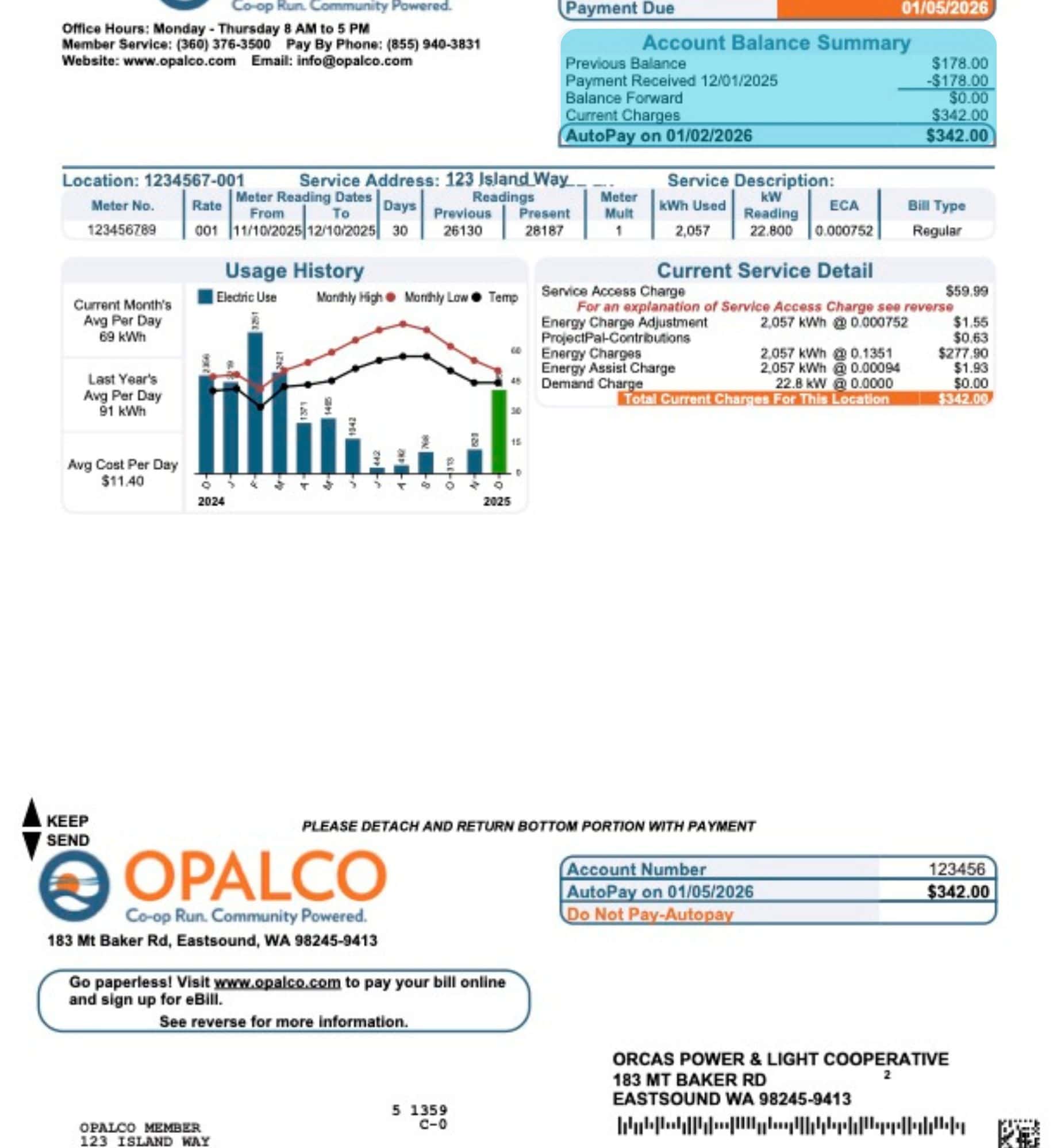 Factura final de Opalco - 1