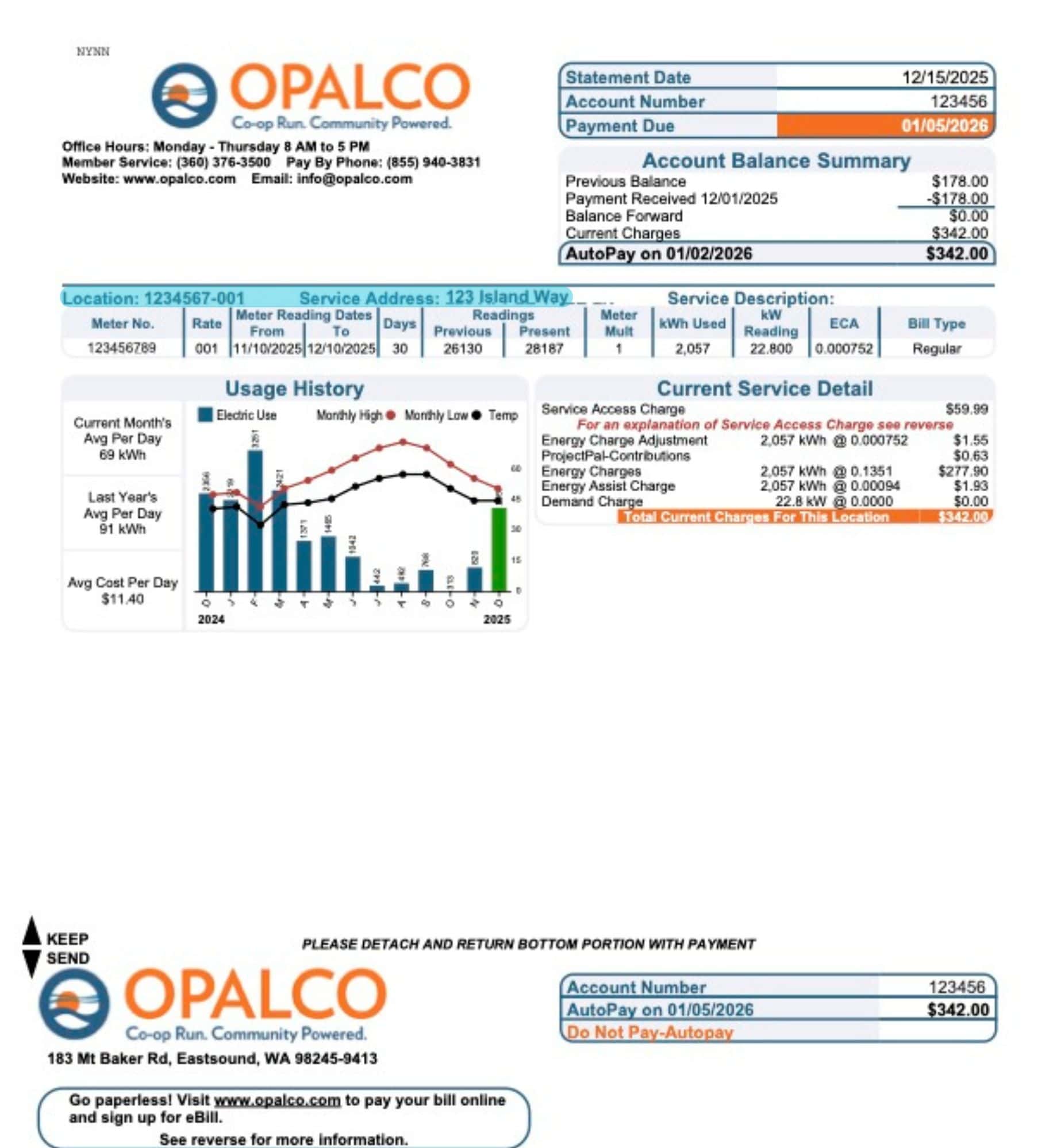 Factura final de Opalco - 3